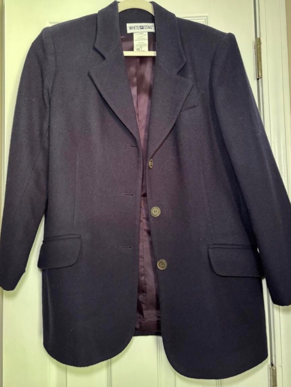 100% Wool Navy Blue Full Length Blazer